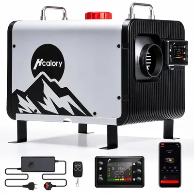 Produktbild von HBS3S 8KW Diesel Standheizung 12V/24V, Luftheizung mit App, 220-240V Adapter, 10-Stufen-Regelung, Auto Start/Stopp, für Auto & LKW, Horizontalmodell, KI-generiertes Bild