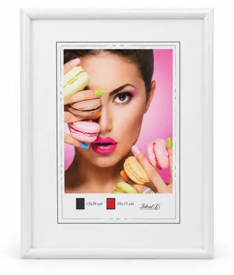 Produktbild von Photo Style Kunststoff Bilderrahmen Fotorahmen Wanddeko Collage Foto Poster - Farbe: Weiß | Format: 15x20