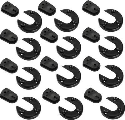 Immagine prodotto di 12 x Raccordo nero Ø 49 mm Connettore per sedie, tavoli Raccordo per mobili SOTECH