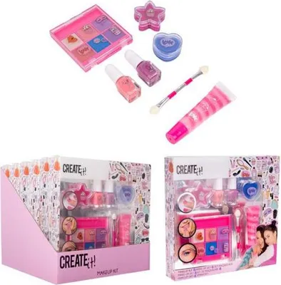 Produktbild von Create it! Make-up Set rosa lila - Beauty Spielzeug Schminkset