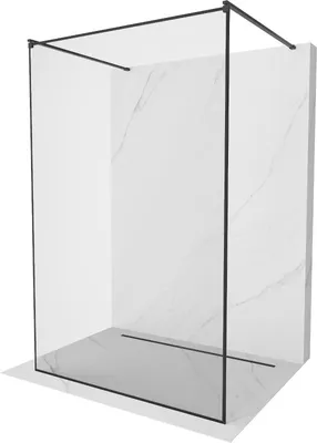 Obrázek produktu pro Mexen Kioto volně stojící sprchová zástěna 160 x 200 cm, černý vzor 8 mm, černá - 800-160-002-70-70