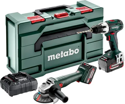 Produktbild von Metabo Akku Combo Set 2.4.1 18 V, BS 18 LT + W 18 L 9-125 Quick, metaBOX 165 L