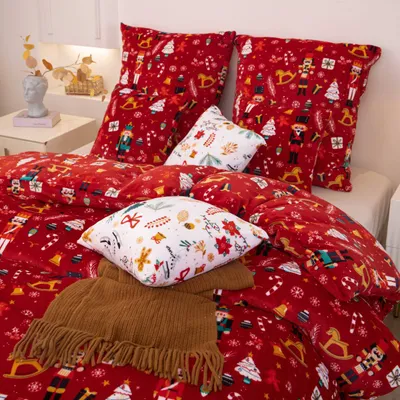 Zdjęcie produktu dla Pościel Cozy Bordowa 220X200 Ciepła Gruba Milutka Misio Na Zimę