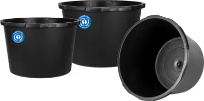 Produktbild von Mörtelkübel Set 1x45 + 1x65 Liter Rund - Germany - Blauer Engel - Mörteleimer Baueimer : 45 L & 65 L : 2 Stück
