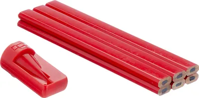 Image de Set de crayons de charpentier avec taille-crayon, 7 pièces