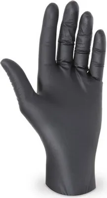 Produktbild von 500x Nitril Einweghandschuhe puderfrei extrem reißfest schwarz Gr. L