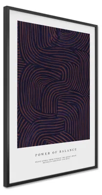 Image de STYLER, Tableau mural 60x90 cm, affiche "Équilibre", œuvre d'art minimaliste, décoration murale moderne, idéal pour le salon, la chambre ou le bureau. Cadre design