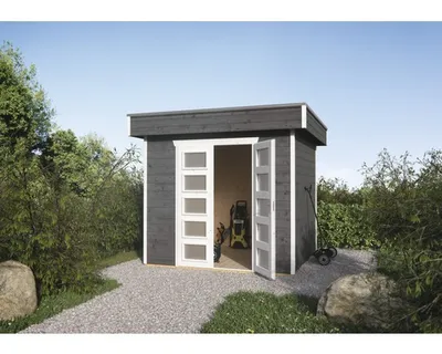 Obrázek produktu pro Dřevěný zahradní domek SKAN HOLZ Venlo 1 břidlicově šedý 250 x 250 cm