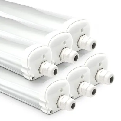 Produktbild von hoftronic LED Feuchtraumleuchten 48W 150cm IP65 4000K IK07 6er Set
