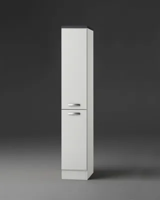 Produktbild von Küchen Midihochschrank mit Apothekerauszug Lagos MHFZ306-9 in weiß 30 cm breit