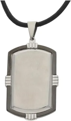 Produktbild von JuwelmaLux Anhänger Edelstahl mit Lederkette Gravurplatte JL45-02-0064