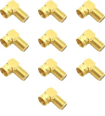 Produktbild von ARLI 10x Sat F - Winkelstecker / Winkeladapter vergoldet