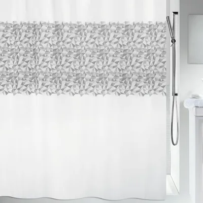 Produktbild von Spirella Anti-Schimmel Duschvorhang - Anti-Bakteriell, waschbar, wasserdicht, Polyester, „Iroko“ 180x180cm