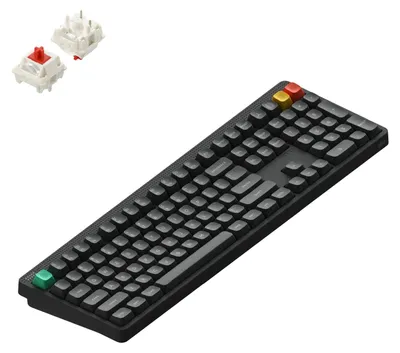 Produktbild von NuPhy Node 100 Kabellose Mechanische Tastatur High Profile, ANSI US, Bluetooth, 2.4GHz,USB-C, Ink Gray, Red Max