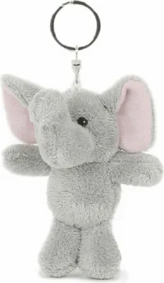 Produktbild von Schlüsselanhänger Elefant, 13 cm, Wildtier Tiere Schlüsselring Schlüssel Tier Plüsch Zootier Elefanten