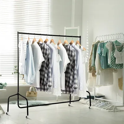 Produktbild von Sweiko Kleiderständer Kleiderwagen Wäscheständer Rollgarderobe Garderobenständer (150 x 60 x 170 cm)