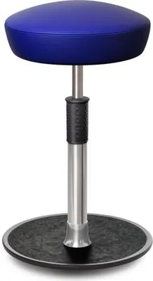 Produktbild von Sitz- Stehhocker Free Tall Hutsitz Boxmark Leder blau chrom /schwarz.
