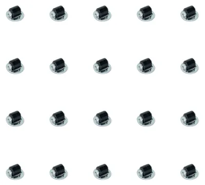 Zdjęcie produktu dla Emuca Pakiet 20 kółek pomocnicze do mebli, do blatu obrotowego, średnica 13 mm, Stal i Plastik