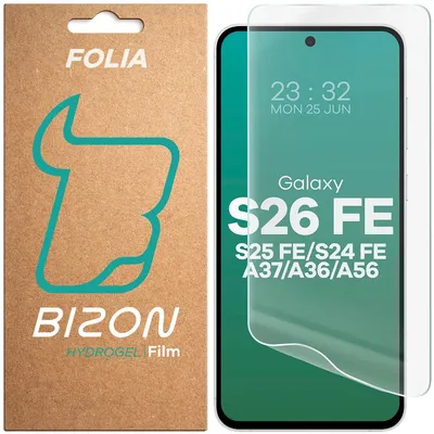 Produktbild von Hydrogel Folie für den Bildschirm für Galaxy S26 FE / S25 FE / S24 FE / A37 5G / A36 5G / A56 5G, Bizon Film Hydrogel Front, 1 Stück