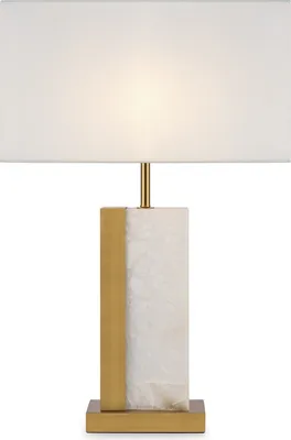 Zdjęcie produktu dla Lampa stołowa z abażurem BIANCO mosiężno-złota 1xE27x60W tkanina wym:67,5x22x45cm IP20 Maytoni