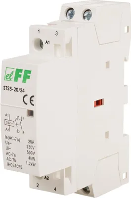Image de Contacteur modulaire ST25-20/24 Contacteur modulaire 2 contacts à fermeture I=25A Tension de la bobine U=24V AC 1 module