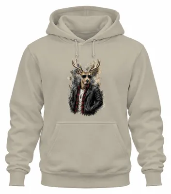 Productafbeelding van Hirsch Lustig: Lederjas, traditioneel shirt, lederen broek, dirndl, hoodie, sweater met capuchon, natuur, maat XL