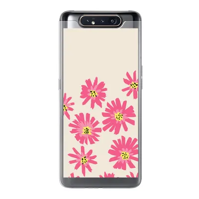 Produktbild von MuchoWow® Handyhülle Schutzhülle Hülle für Samsung Galaxy A80 Blumen - Muster - Minimalismus Silikon Softcase Handy Hülle - Schutzdeckel