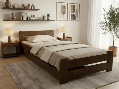 Obrázek produktu pro Postel Laura 80x200, dub Matrace: bez matrace, Rošt: Bez roštu