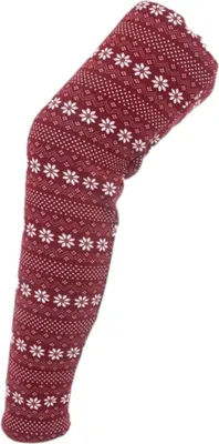 rote Leggings mit weißen Sterne Wintermotive