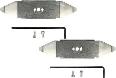 Produktbild von vhbw 2x Ersatz-Messer kompatibel mit Robomow PRD9000W, PRD9000YB, PRD9000YG, PRD9000YR, PRD9000YW Rasenmäher - Ersatzklinge Silber, Edelstahl