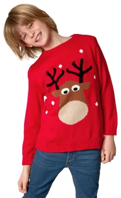 Produktbild von Weihnachtspullover reizendes Rentier für Kinder - 104 (3-4 Jahre)