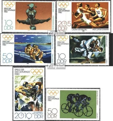 Produktbild von Briefmarken DDR 1980 Mi 2503-2505,2528-2530 (kompl.Ausg.) gestempelt Olympische Sommerspiele (I)