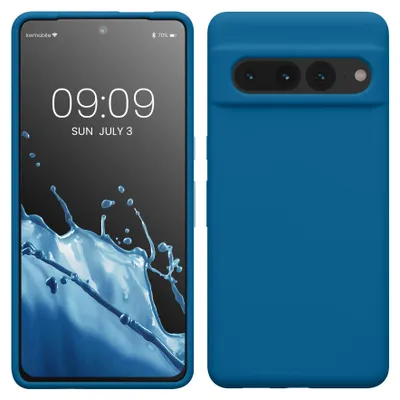 Produktbild von kwmobile Handyhülle für Google Pixel 7 Pro Hülle, für Pixel 7 Pro Case - Hülle Silikon - kabelloses Laden - Blue Reef