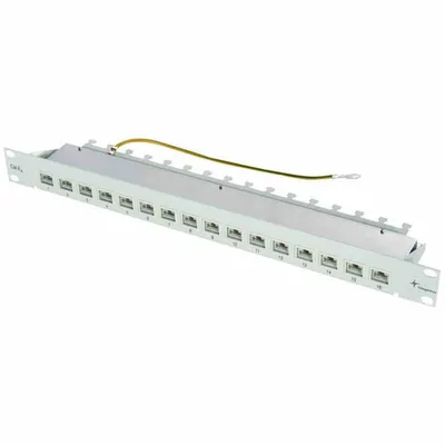 Produktbild von TELEGÄRTNER 19"-Verteiler MPP16 1 HE, Cat.6A (Class EA) (ISO/IEC), 16 Ports