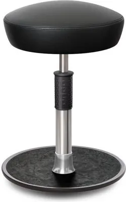 Produktbild von Sitz- Stehhocker Free Regular Hutsitz Boxmark Leder schwarz chrom /schwarz.