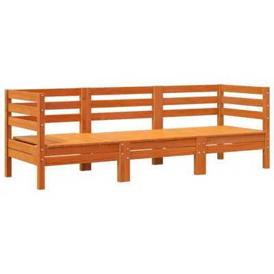 Produktbild von vidaXL Gartensofa 3-Sitzer Wachsbraun Massivholz Kiefer