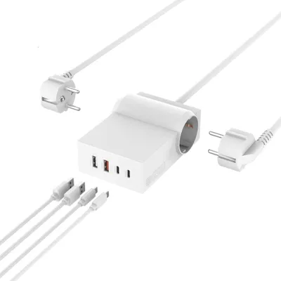 Zdjęcie produktu dla 4smarts 540559, 1,5 m, Wewnętrzna, Typu E, Typu F, Typu F, Pleciony, Kopolimer akrylonitrylo-butadieno-styrenowy (ABS), Poliwęglan (PC)