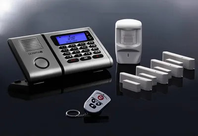 Produktbild von OLYMPIA Protect 6061 Drahtloses Alarmanlagen-Set mit 4 Tür-/Fensterkontakten und Bewegungsmelder