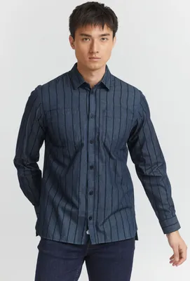 Produktbild von CASUAL FRIDAY Alvin striped overshirt Herren Freizeithemd Hemd Club-Kragen hochwertige Baumwoll-Qualität