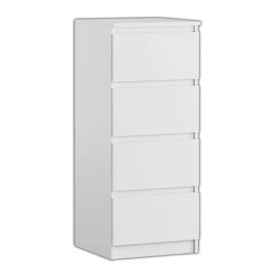 Produktbild von YUMEBLY Kommode mit 4 Schubladen | Schubladenschrank 40x97x40 cm | Modern & geräumig | Für Schlafzimmer, Wohnzimmer, Büro, Kinderzimmer | Weiß