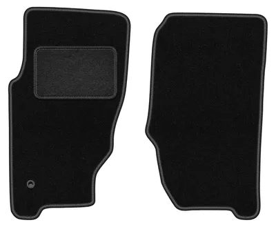 Immagine prodotto di Wielganizator tappetini auto velours anteriori adatto per Jeep Cherokee Liberty KJ (2002-2007, fuoristrada) neri, set 2 pz, con fissaggi