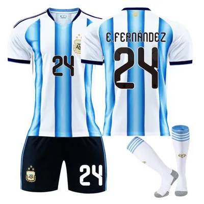 Obrázek produktu pro #24 Enzo Fernández, dres národního týmu Argentiny pro mistrovství světa 2026, pro dospělé i děti. VELIKOST: 18