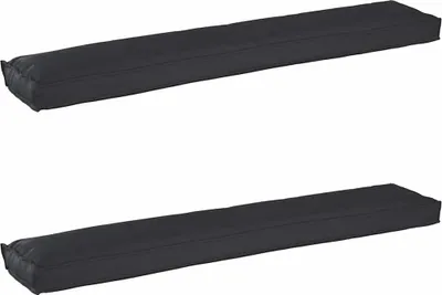 Immagine prodotto di vidaXL Set di cuscini per pallet 2 pezzi Nero 200 x 40 x 8 cm Tessuto Oxford