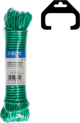 Immagine prodotto di 3 rotoli di nastro in plastica, rivestito, 15 m, verde, Edm