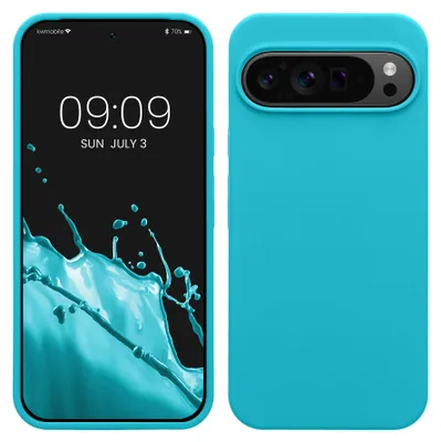 Produktbild von kwmobile Handyhülle für Google Pixel 9 Pro XL Hülle, für Pixel 9 Pro XL Case - Hülle Silikon - kabelloses Laden - Cool Glacier