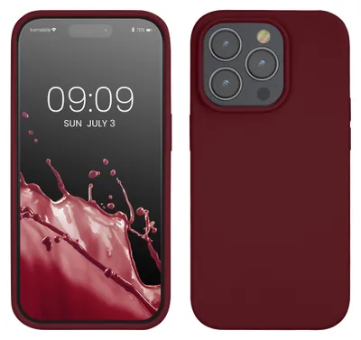 Produktbild von kwmobile Handyhülle für iPhone 14 Pro Hülle, für iPhone 14 Pro Case - Hülle Silikon - kabelloses Laden - Rhabarber Rot