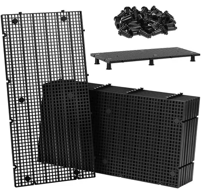 Image de 8 pièces de grilles pour aquarium en plastique, avec 48 supports pour la filtration