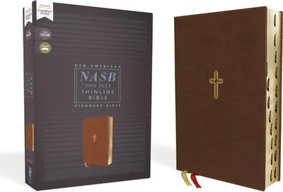 Produktbild von Nasb, Thinline Bible, Leathersoft, Brown, Red Letter Edition, 1995 Text, Thumb Indexed, Comfort Print