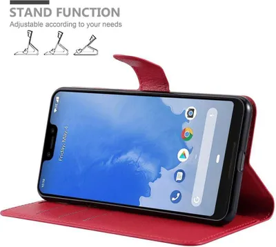 Produktbild von Cadorabo Hülle für Google PIXEL 3 Schutz Hülle in Rot Handyhülle Etui Case Cover Magnetverschluss