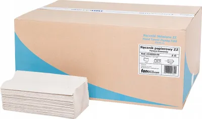 Obrázok produktu pre Papierové utierky ZZ, sivé, 1-vrstvové, 5 x 255 listov